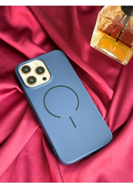 Galaxy A16-A26 Magsafe Mat Silikon Kılıf Lacivert