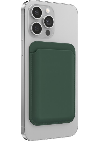 iPhone 12 Pocka Magsafe Cüzdan Charcoal Green