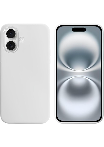 Apple iPhone 16 Plus 6.7'' Liquit Lansman Silikon Beyaz