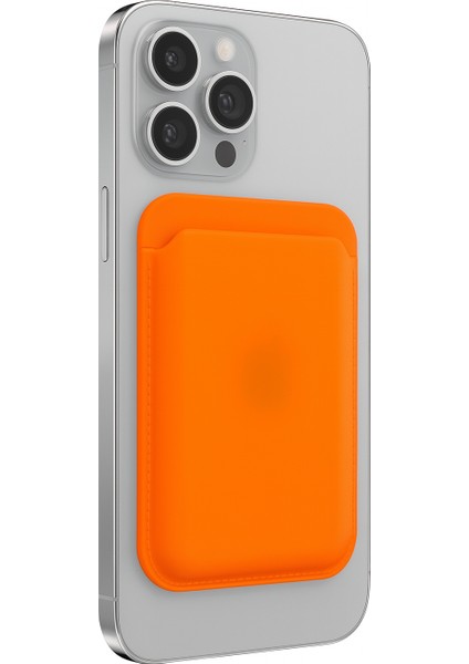 iPhone 12 Pro Pocka Magsafe Cüzdan Atomic Orange