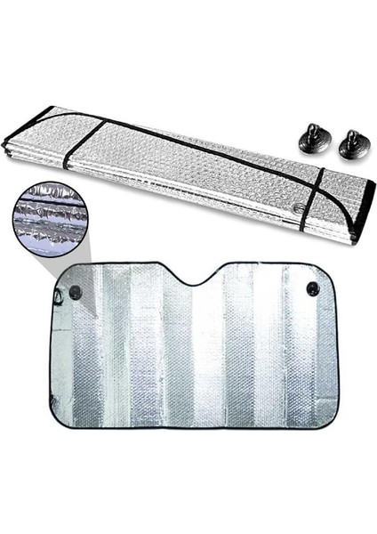 Audi A4 B8 2008-2009-2010-2011-2012-2013-2014-2015-2016 Araba Güneşlik Katlanır Balonlu Vantuzlu Oto Ön Cam/torpido Üstü Metalik