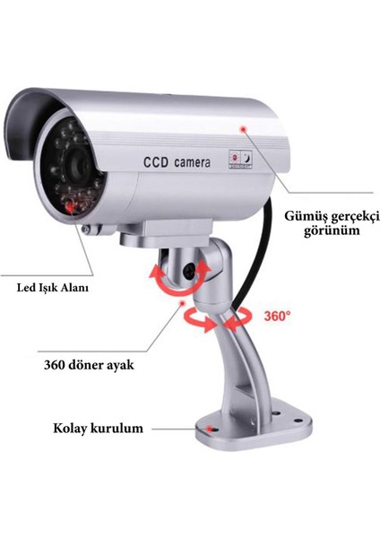 %100 Gerçekçi Iç ve Dış Mekan Için Sahte Güvenlik Kamerası (4767) - VSR5352-8672 fiyatları
