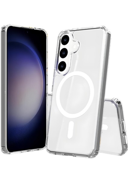 Şeffaf Mika Sararmaz Sert Magsafe Kılıf Galaxy S25