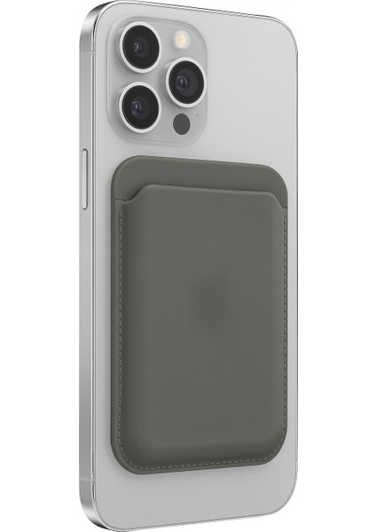 iPhone 15 Plus Pocka Magsafe Cüzdan Stone Taupe
