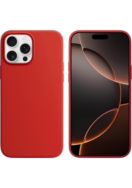 Apple iPhone 16 Pro 6.3'' Liquit Lansman Silikon Kırmızı