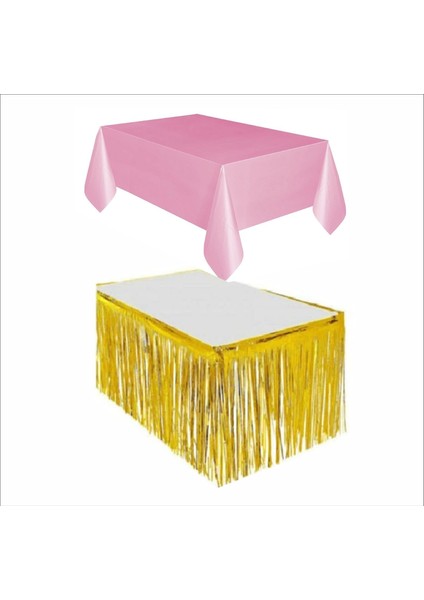 Pembe Masa Örtüsü, Gold Masa Eteği