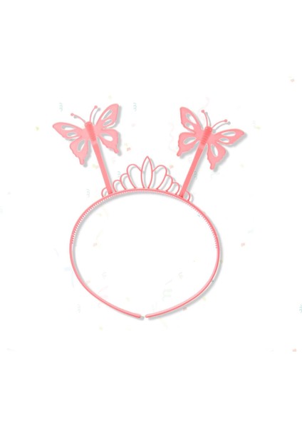 Toz Pembe Renk Kelebek Kanadı Tacı ve Sopası 50X37 cm (4887) fiyatları