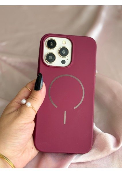 Galaxy A16-A26 Magsafe Mat Silikon Kılıf Cherry Red