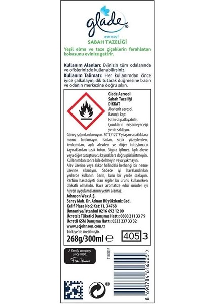 Aerosol Sabah Tazeliği Kokusu 300 ml (1 x 300 Ml) fiyatları