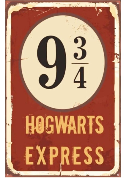 Hogwarts Express Retro Vintage DRTR0106 Ahşap Mdf Tablo