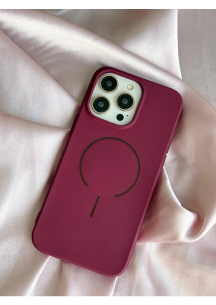 Galaxy S25 Ultra Magsafe Mat Silikon Kılıf Cherry Red fiyatları