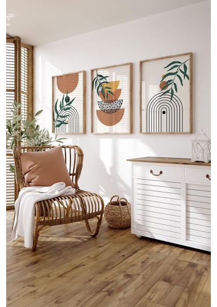 3 Parça Çerçeve Görünümlü Mdf Tablo Seti - ARTSYCLLCT33-2030