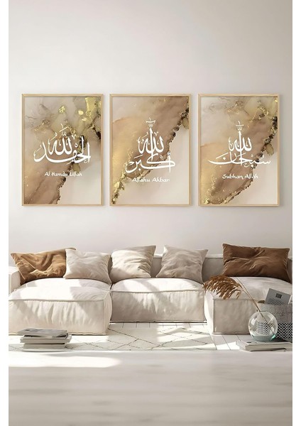 3 Parça Çerçeve Görünümlü Mdf Tablo Seti - ARTSYCLLCT1-2030