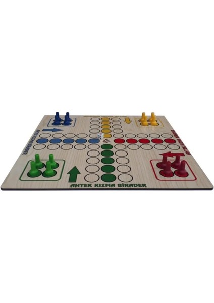 Ludo Ahşap Kızma Birader 2-4 Kişi 3+ Yaş ve Üzeri Strateji Oyunu