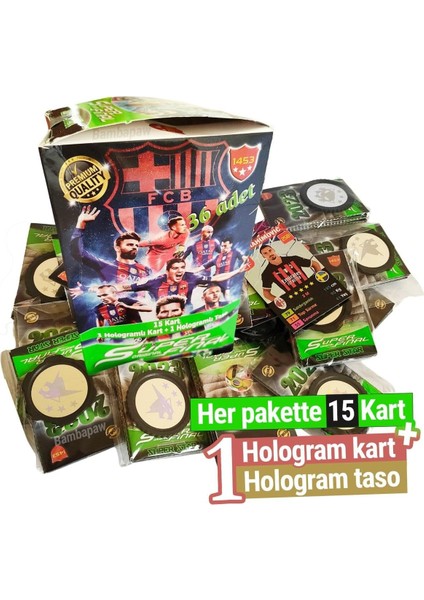 Süper Final Futbolcu Kartları 30 Kart + 2 Hologram Kart + 2 Hologram Taso - Süper Star Futbol Kart
