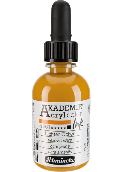 Akademie Akrilik Mürekkep 50 ml 661 Yellow Ochre