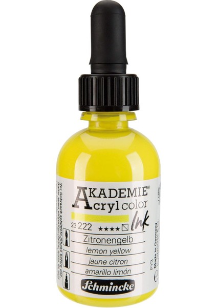 Akademie Akrilik Mürekkep 50 ml Lemon Yellow