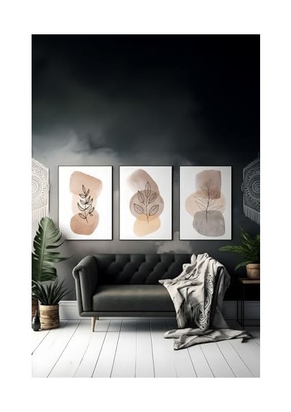 3 Parça Çerçeve Görünümlü Mdf Tablo Seti - ARTSYCLLCT29-2030 fiyatları