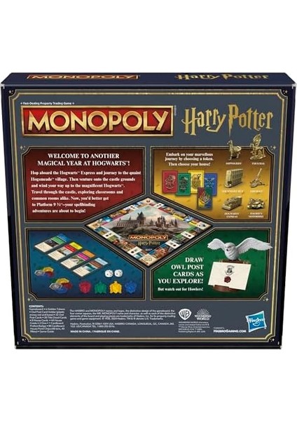 Gaming Monopoly Harry Potter Sürümü Masa Oyunu | Hogwarts'ta Büyülü Bir Macera | 8 Yaş ve Üzeri | 2 Ila 6 Oyuncu | Aile Oyunları | Çocuklar ve Yetişkinler Için Hediyeler modelleri