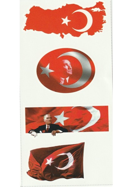 Türk Bayrağı Geçici Vücut Dövmesi