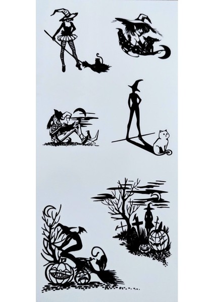 Minimal Cadı Geçici Vücut Dövmesi