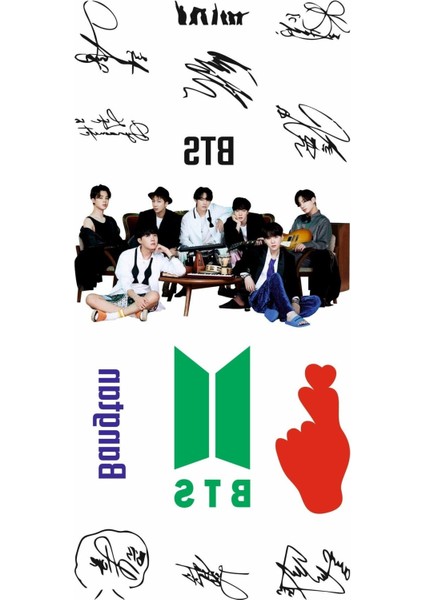 Bangtan Boys Geçici Vücut Dövmesi