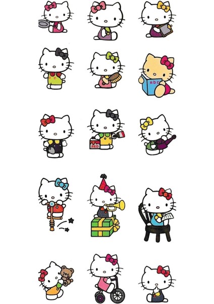 Çizgi Film Hello Kitty Geçici Vücut Dövmesi