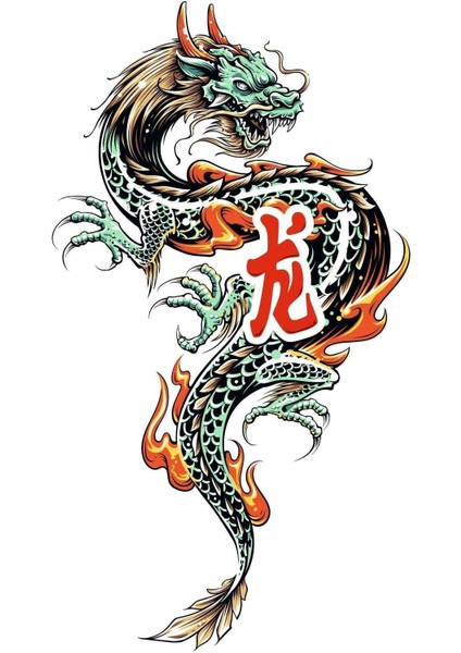 Ejderha Geçici Vücut Dövmesi