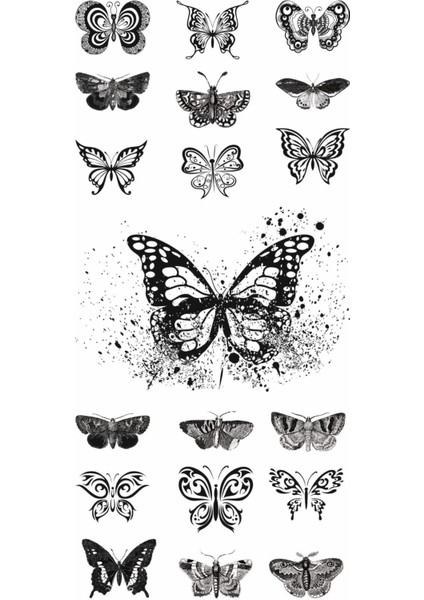 Kelebek1 Geçici Vücut Dövmesi