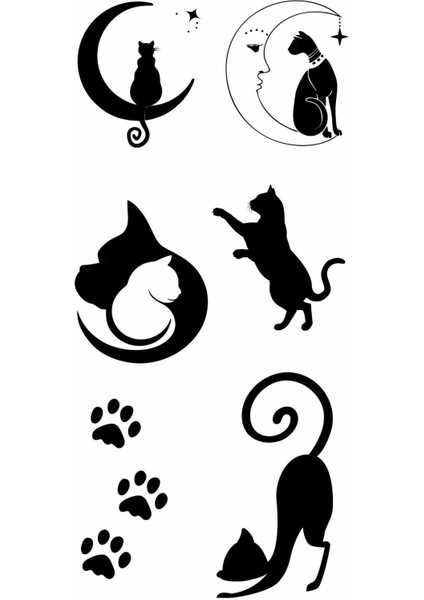 Kedi Geçici Vücut Dövmesi