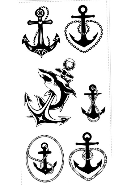 Çapa Geçici Vücut Dövmesi