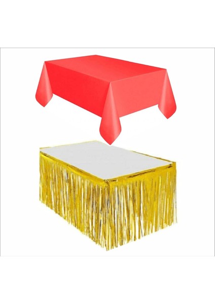 Kırmızı Masa Örtüsü, Gold Masa Eteği