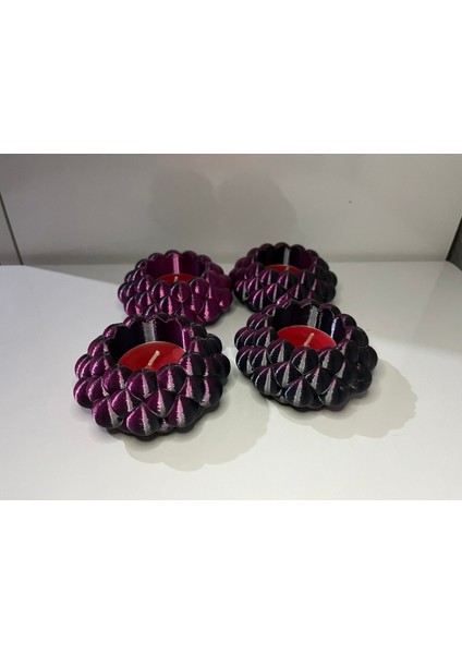 4 Lü Takım Silk Baskı Mumluk fiyatları