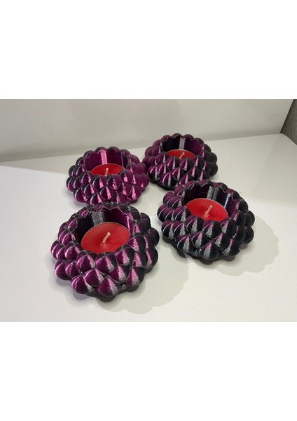 4 Lü Takım Silk Baskı Mumluk fırsatları