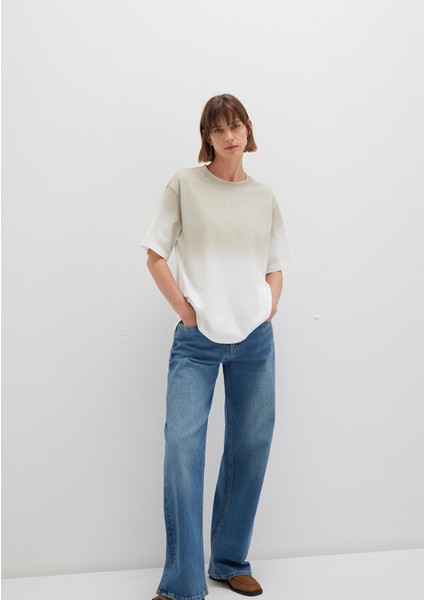 Degrade Bej Tişört 1613396-70057 fiyatları