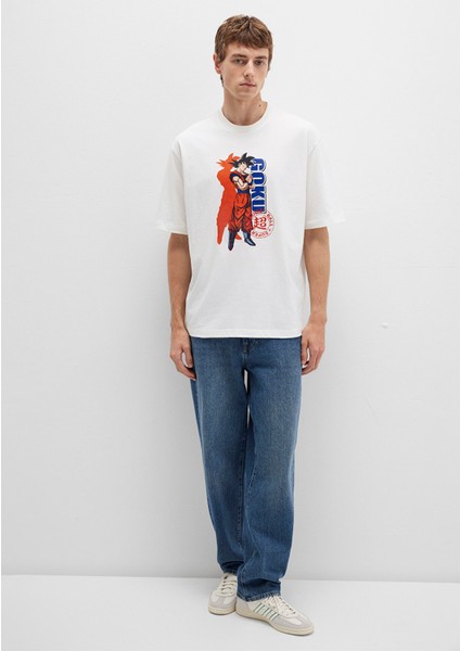 Dragon Ball Baskılı Beyaz Tişört 0612927-70057 fiyatları