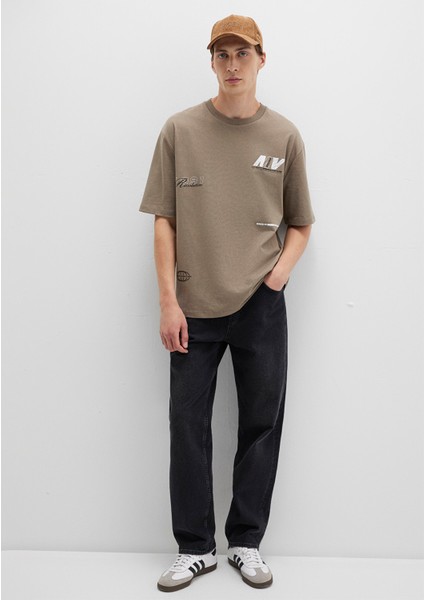 Baskılı Haki Tişört 0612912-70355 fiyatları