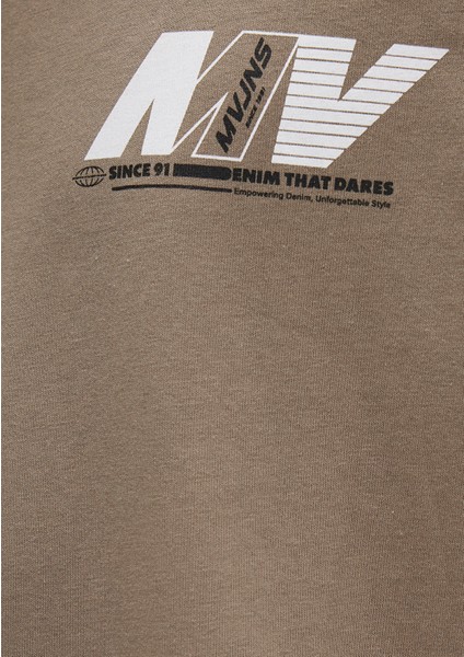 Baskılı Haki Tişört 0612912-70355