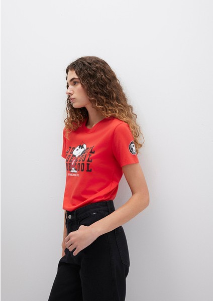 Snoopy Baskılı Kırmızı Tişört 1613670-83870 modelleri