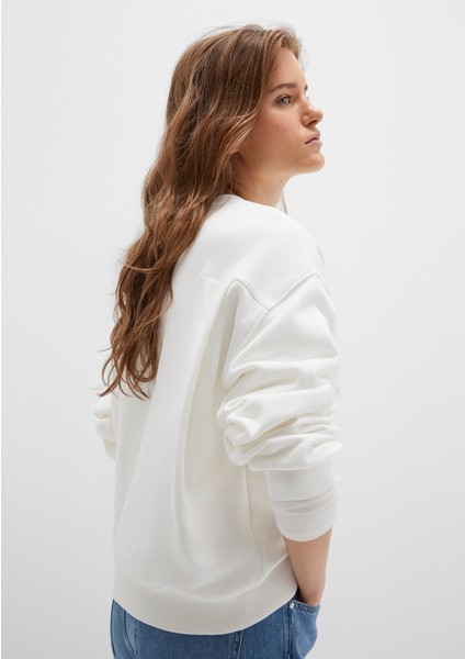 Bisiklet Yaka Ekru Sweatshirt 1S10358-70057 modelleri