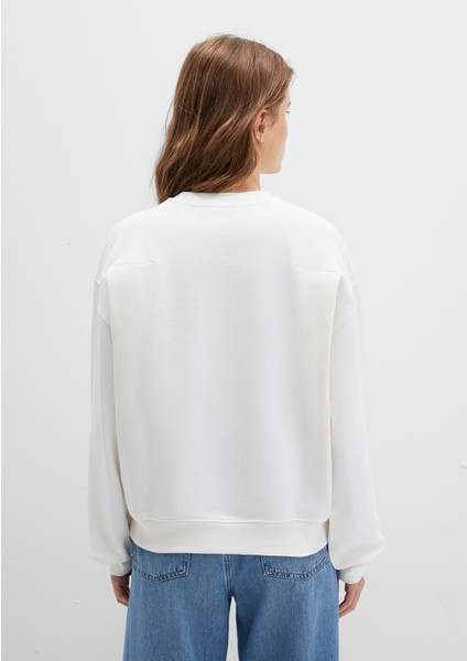 Bisiklet Yaka Ekru Sweatshirt 1S10358-70057 indirimleri