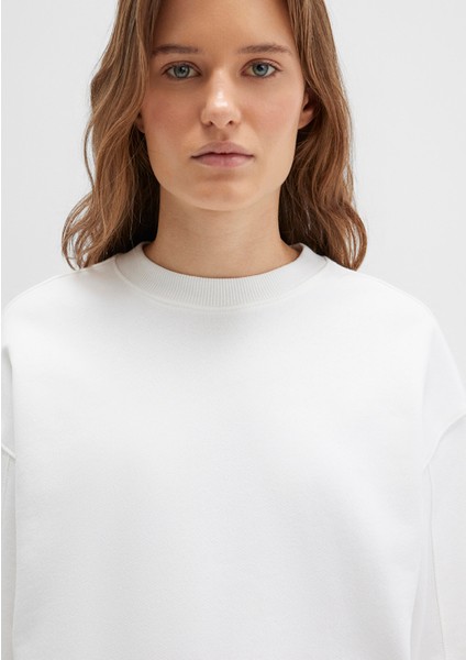 Bisiklet Yaka Ekru Sweatshirt 1S10358-70057