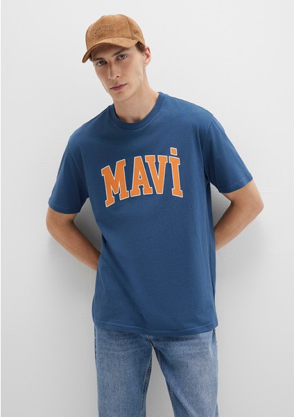 Mavi Logo Baskılı Mavi Tişört 0611711-90609