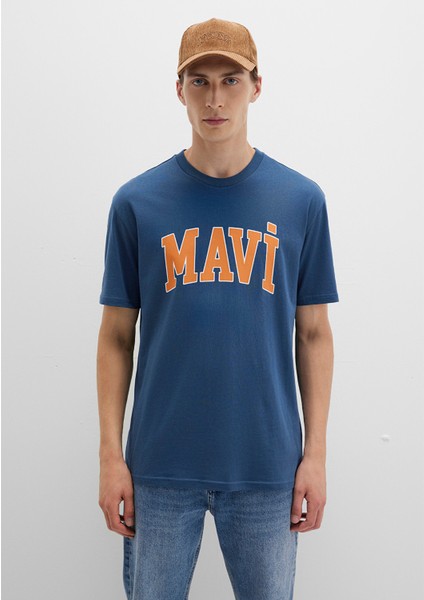 Mavi Logo Baskılı Mavi Tişört 0611711-90609 fırsatları
