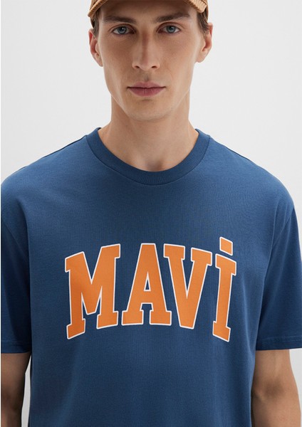 Mavi Logo Baskılı Mavi Tişört 0611711-90609