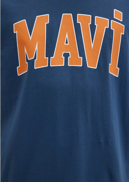 Mavi Logo Baskılı Mavi Tişört 0611711-90609