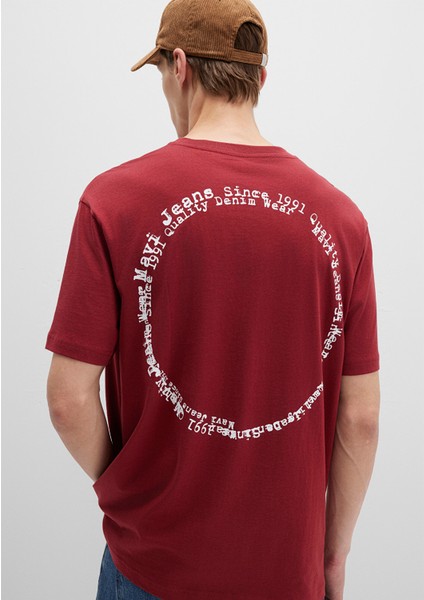 Mavi Jeans Baskılı Kırmızı Tişört 0612899-89065