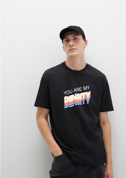 Back to the Future Baskılı Siyah Tişört 0612924-900 fırsatları