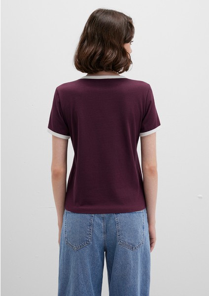 Baskılı Bordo Tişört 1613380-70434 indirimleri