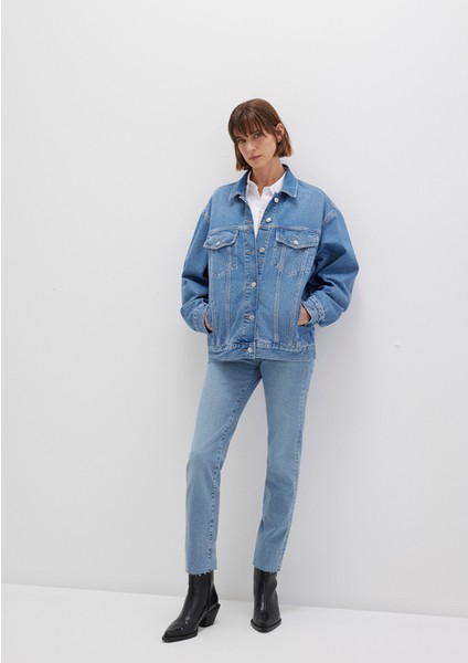 Luna 90LAR Indigo Mavisi Jean Ceket 1110177-90545